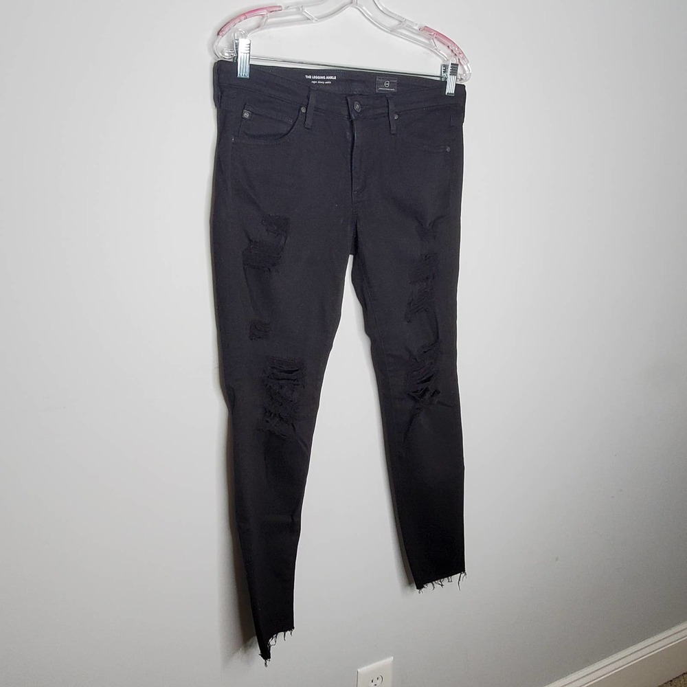 AG Adriano Goldschmied The Legging Ankle Super Skinny Black Jeans Sz 29R - Picture 3 of 9